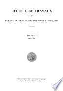 Recueil de travaux du Bureau international des poids et mesures