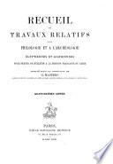 Recueil de travaux relatifs à la philologie et à l'archéologie égyptiennes et assyriennes