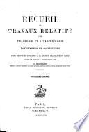 Recueil de travaux relatifs à la philologie et à l'archéologie égyptiennes et assyriennes