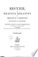 Recueil de travaux relatifs à la philologie et à l'archéologie égyptiennes et assyriennes
