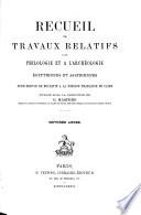 Recueil de travaux relatifs à la philologie et à l'archéologie égyptiennes et assyriennes