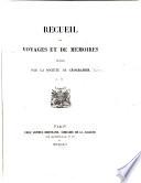 Recueil de voyages et de mémoires publié par la Société de géographie, Paris