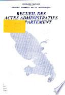 Recueil des actes administratifs du département