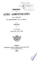 Recueil des Actes Administratifs. Extraits