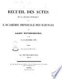 Recueil des actes de la séance publique de l'Académie impériale des sciences de St.-Petersbourg