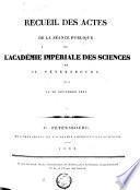 Recueil des actes de la séance solennelle de l'Académie impériale des sciences de St. Petersbourg