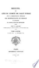 Recueil des actes du Comité de salut public: 15 août 1793-21 sept. 1793