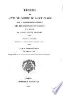Recueil des actes du Comité de salut public: Des tomes VI à XVII