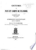 Recueil des anciennes coutumes de la Belgique
