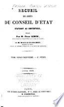 Recueil des arrêts du Conseil ou Ordonnances royales