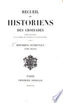 Recueil des historiens des croisades