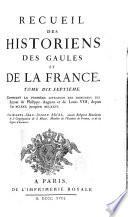 Recueil des historiens des Gaules et de la France