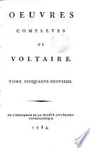 Recueil des lettres de M. de Voltaire, 1715-1778