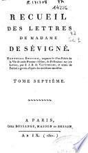 Recueil des lettres de Madame de Sévigné