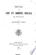 Recueil des lois, décrets, et arrêtés