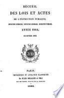 Recueil des lois et actes de l'instruction publique
