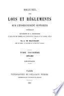 Recueil des lois et règlements sur l'enseignement supérieur