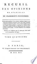 Recueil des opinions de Stanislas de Clermont-Tonnerre