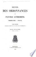Recueil des ordonnances des Pays-bas autrichiens