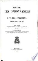 Recueil des ordonnances des Pays-bas autrichiens