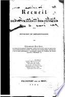 Recueil des ouvrages et des pensées d'un physicien et metaphysicien