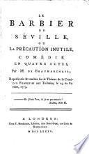 Recueil des pièces de théâtre,: Le barbier de Séville