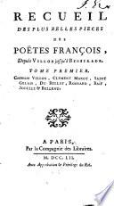 Recueil des plus belles pieces des poëtes françois