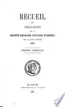 Recueil des publications de la Société Havraise d'Études Diverses