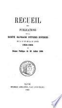 Recueil des publications