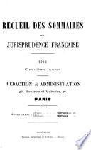 Recueil des sommaires de la jurisprudence française