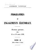 Récueil des textes authentiques des programmes et engagements électoraux des députés proclamés élus à la suite des élections générales