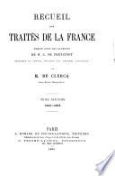 Recueil des traités de la France: 1850-1855