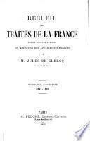 Recueil des traités de la France: 1891-1893