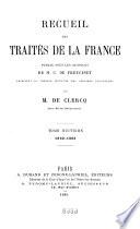 Recueil des traités de la France