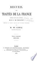 Recueil des traités de la France