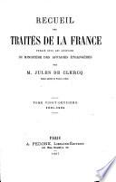 Recueil des traités de la France