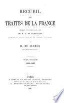 Recueil des traités de la France
