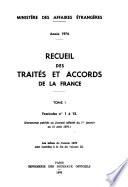 Recueil des traités et accords de la France