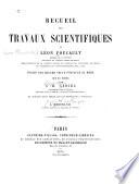 Recueil des travaux scientifiques