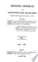 Recueil général des anciennes lois françaises depuis l'an 420 jusqu'à la révolution de 1789