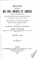 Recueil général des lois, décrets et arrêtés depuis le 4 septembre 1870