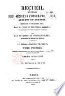 Recueil général des lois, décrets et arrêtés