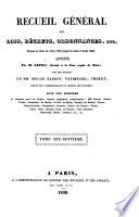 Recueil général des lois, décrets, ordonnances, etc