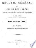 Recueil général des lois et des arrêts en matière civile, criminelle, commerciale et de droit public par J. B. Sirey