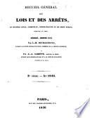 Recueil général des lois et des arrêts en matière civile, criminelle, commerciale et de droit public par J. B. Sirey