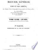 Recueil général des lois et des arrêts en matière civile, criminelle, commerciale et de droit public par J. B. Sirey