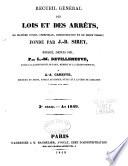 Recueil général des lois et des arrêts fondé par J. B. Sirey, Journal du Palais, Pandectes françaises périodiques