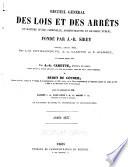 Recueil général des lois et des arrêts