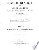Recueil général des lois et des arrêts