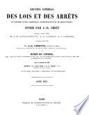 Recueil général des lois et des arrêts